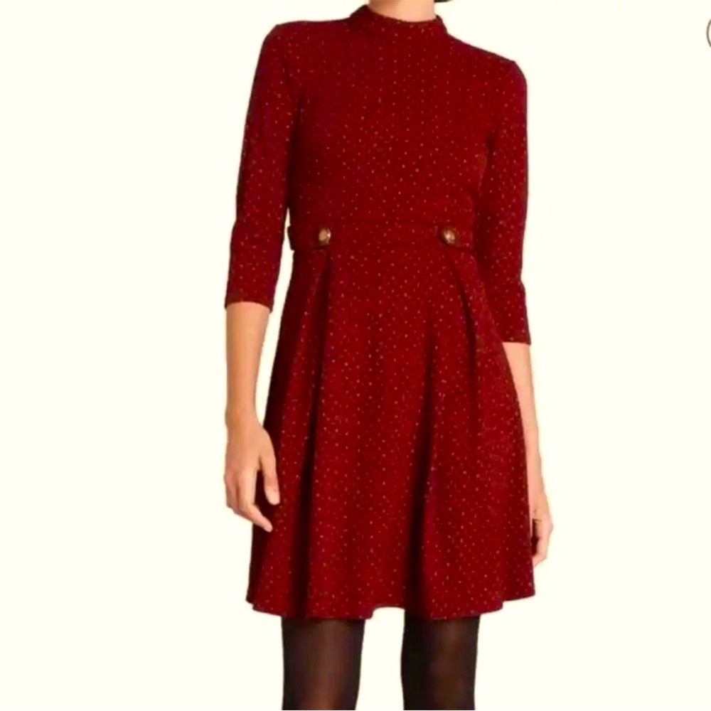 ModCloth Red Confetti Fit and Flare Dress Size 1X